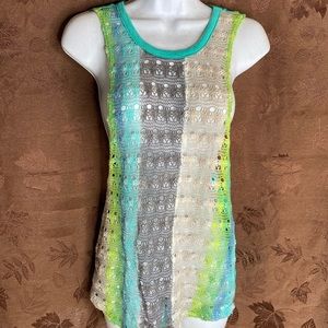 New Candy Rose size medium crocheted tank top/cover up